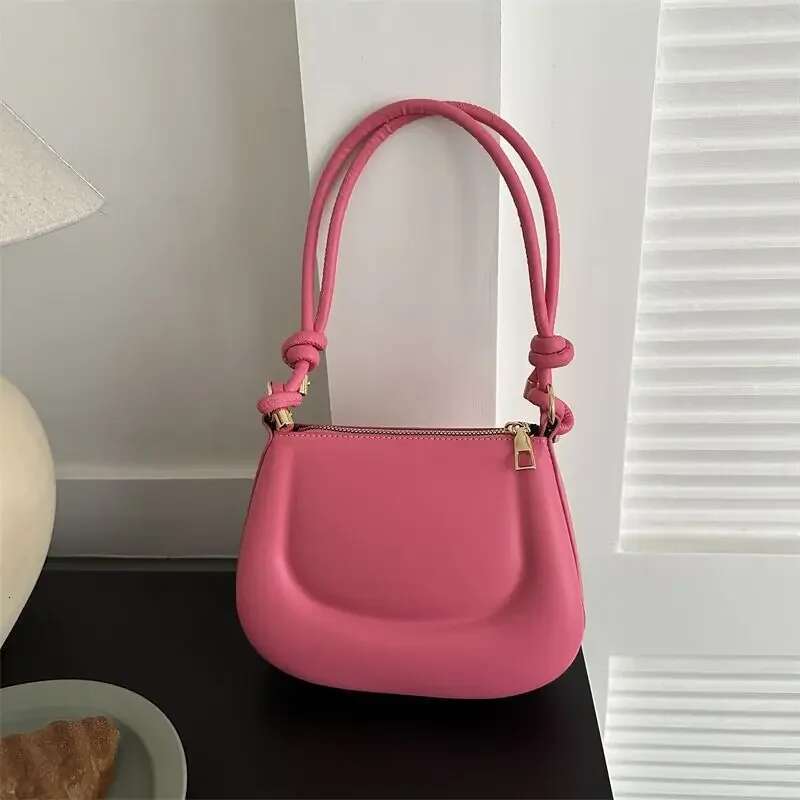 Women's Soft PU Leather Crossbody Bag - Retro Style Solid Color Underarm Handbag for Ladies
