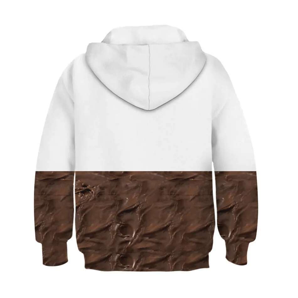 Ddmyshoesvip Winter Autumn Children D Sweatshirts Boy Girl Print Food Chicken Beef Noodle Hoodies Kids Pullovers Clothing Tops