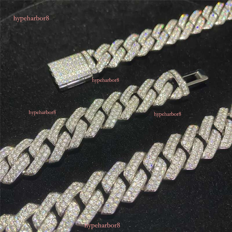 Pendant Necklaces Stock Iced Out Vvs Moissanite Cuban Bracelet Sier Bg Dia k Chain Hip Hop Men Jewelry Necklace Motion current 23ess