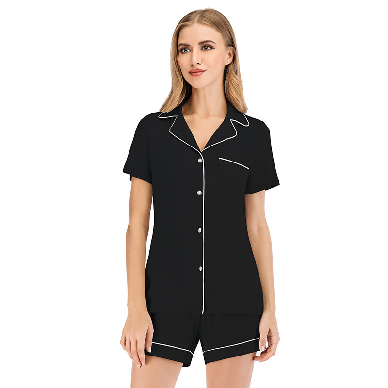 Women's clothing 2025 spring/summer new short sleeved shorts set pajamas Modal casual and comfortable home wear