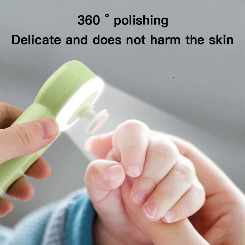 Luminous Rechargeable born Electric Nail Clipper Baby Anti-clamping Scissors Baby Nail Scissors Set Baby Nail Grinder 250326