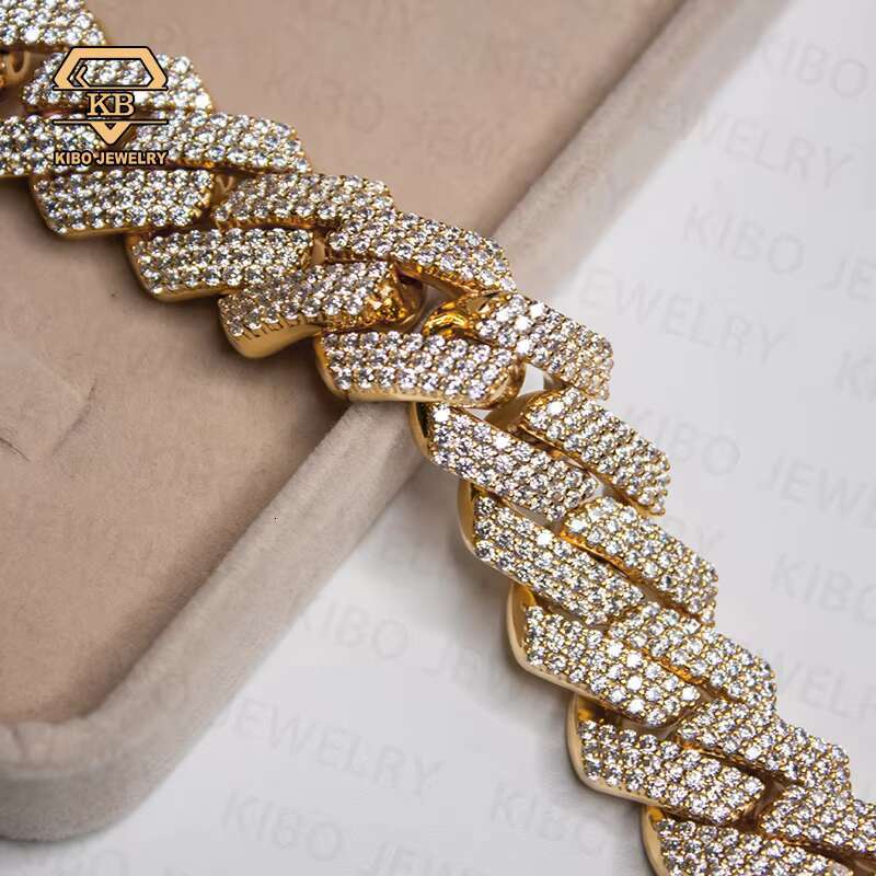 VVS Cuban Chains Moissanite 925 Sterling Silver 18mm LAB Grown Moissanite Diamond Heavy Hip Hop Jewelry Cuban Link Chain