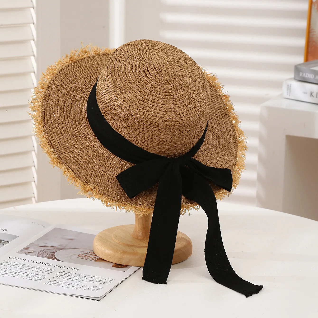 Summer Sun Protection Straw Hat Parent-Child Mother Daughter Outdoor Wide Brim Lace Woven Beach Sun Hat for Adult and Baby 250326