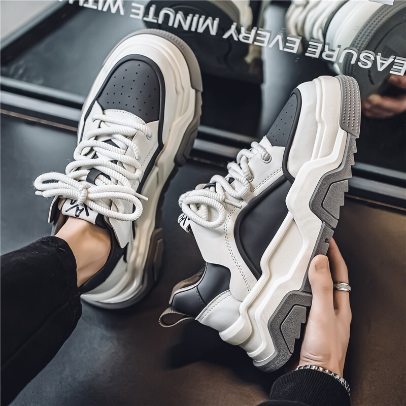 2025S New Trend Designer Men S New Spring Summer White Versatile Thick Soled Board Sports And Leisure Dad Bread Trendy Shoes