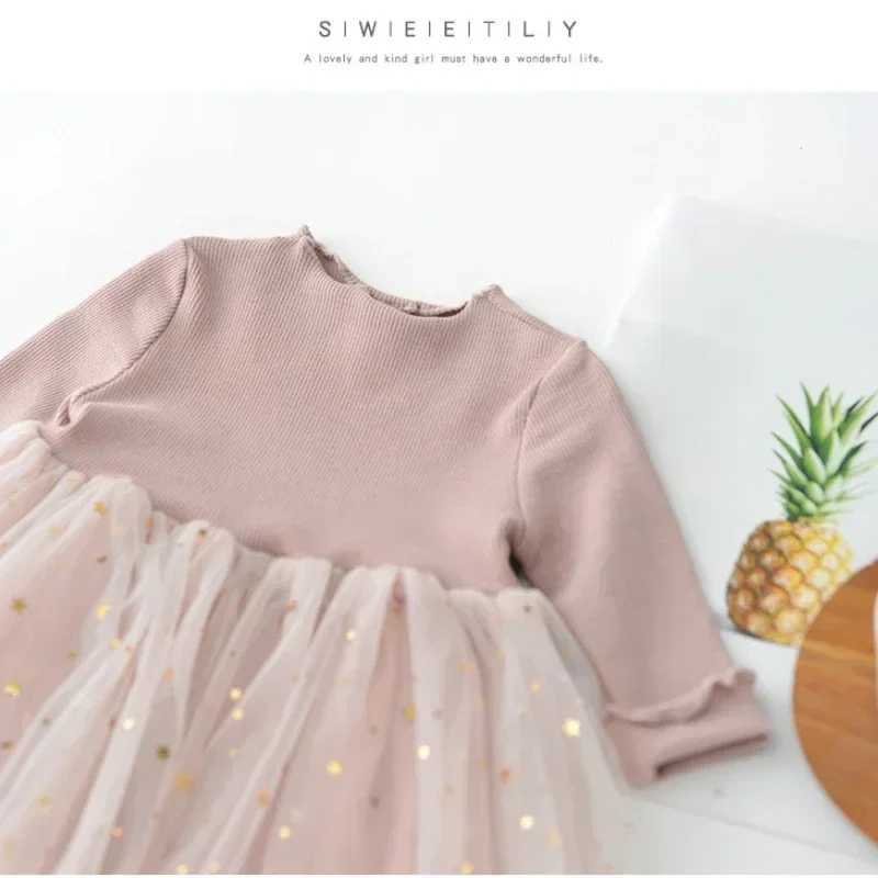 Cherry New Girl Princess Dress Pentagram Long Sleeve Dress Baby Girl Dress Childrens Dress W250326