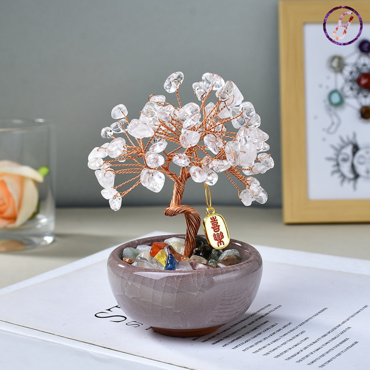 Natural Amethyst Citrine Geode Cluster A Basin for Gathering Wealth - Feng Shui Prosperity Tree for Bioenergetic Space Optimization Feng Shui Money Tr