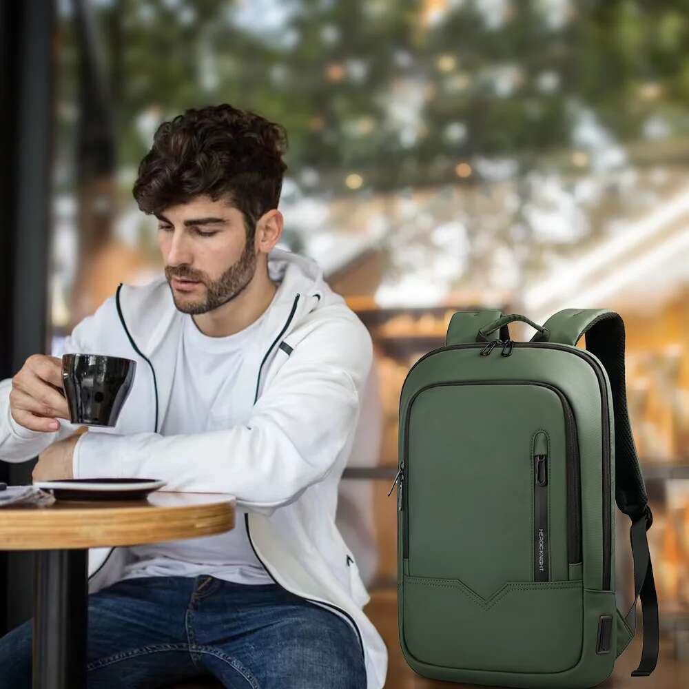 Heroic Knight Men Business Slim Tablet Light Weight Travel Backpack 14"15.6"17"Laptop Bag For Work College