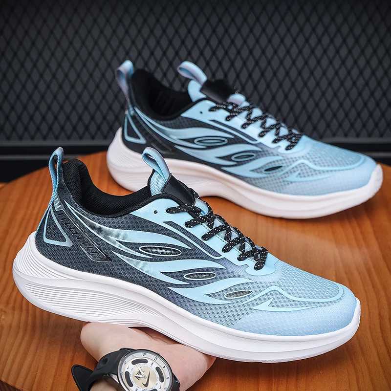 Mens Casual Sports Shoes Soft Sole Running Shoes Breathable Mesh Wide Foot Shoes for Students 50 Color Rubber Sole Mens ShoesC250325