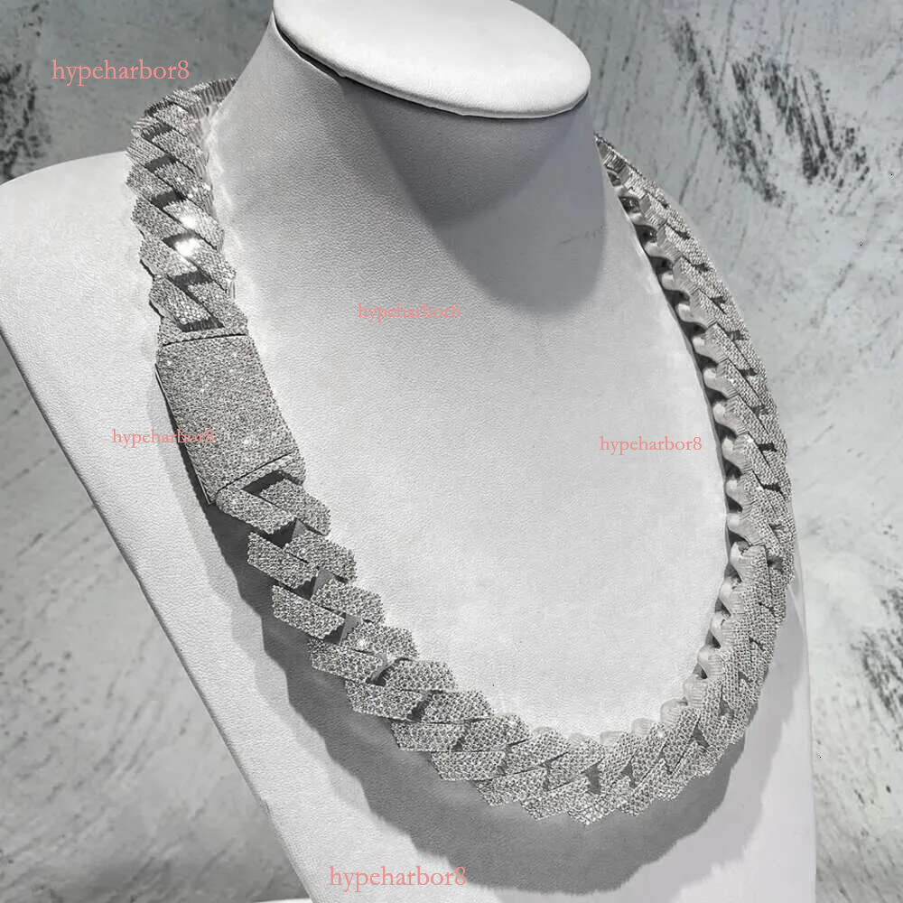 moissanite necklace designer jewelry cuban k chain Iced Out Pass Dia Tester Sterg Sier Necklace Vvs Moissanite chains for men necklaces