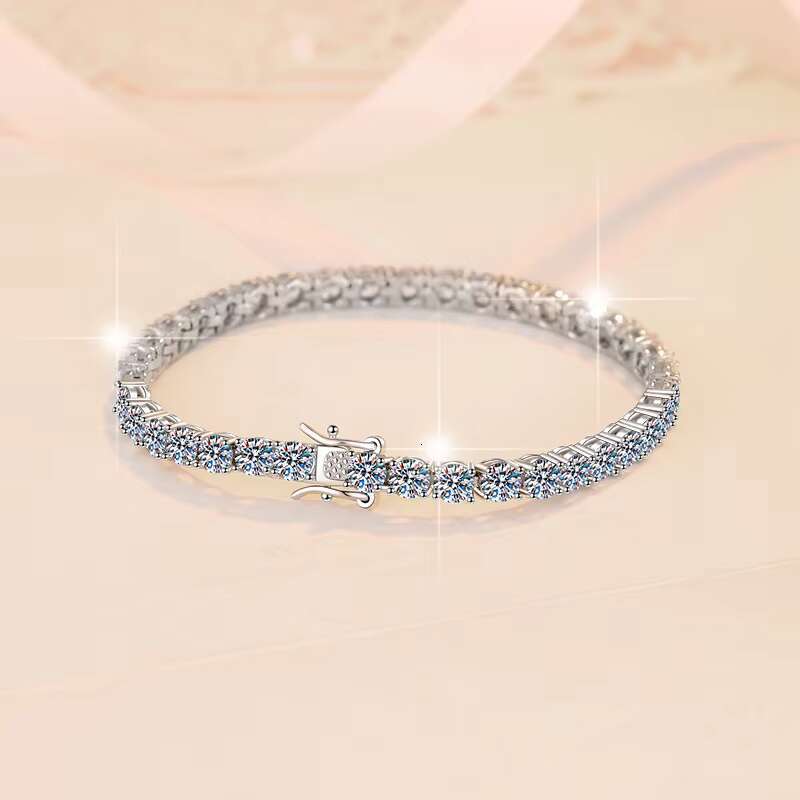 Supplier As Product Silverware Genuine S925 Sample Weight Gift Vvs 1ct Shape Cheap Moissanite Engagement Moissanite Tennis Chain