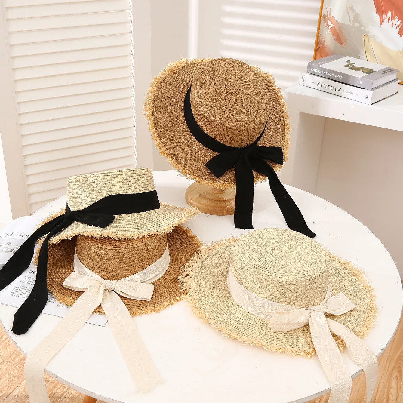 Summer Sun Protection Straw Hat Parent-Child Mother Daughter Outdoor Wide Brim Lace Woven Beach Sun Hat for Adult and Baby 250326