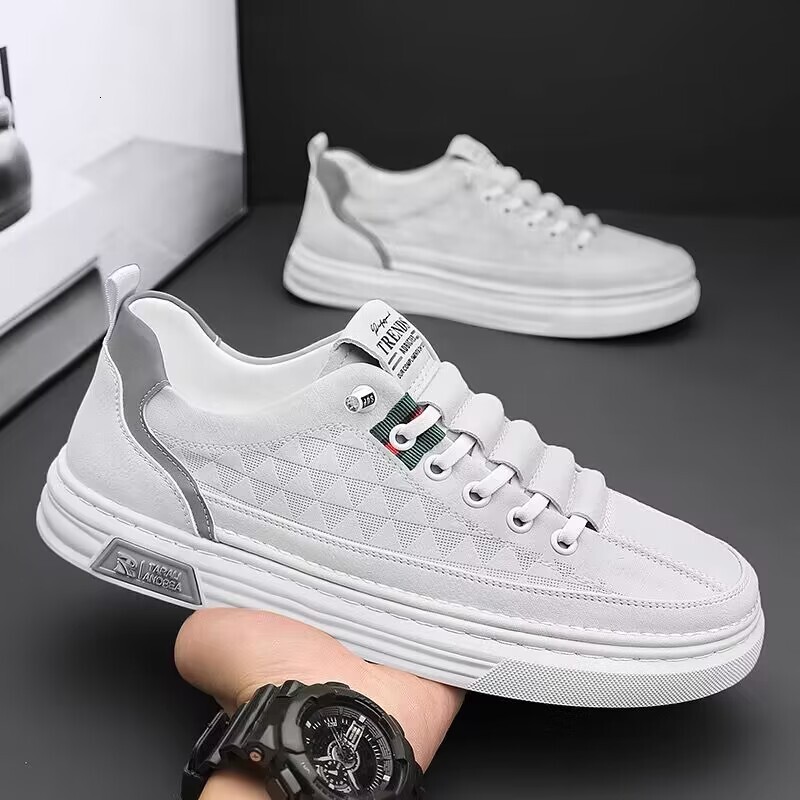 Designer Shoes Spring New Personalized Printed Breathable Men's Shoes Student Fashion Versatile Little White Men's Sports And Leisure Men�