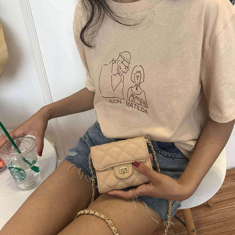 New 2024 fashionable diamond grid small square mini chain bag, student wallet, Korean version crossbody bag for women