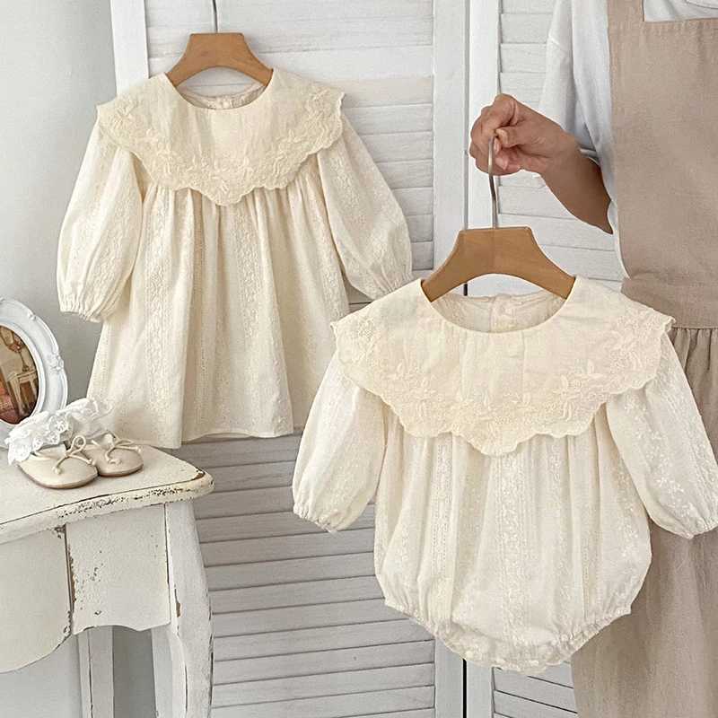 2024 New Spring Dress Womens Dress Childrens Princess Dress Womens jumpsuit long sleeved cotton 1-5Yrs womens Par dress W250326
