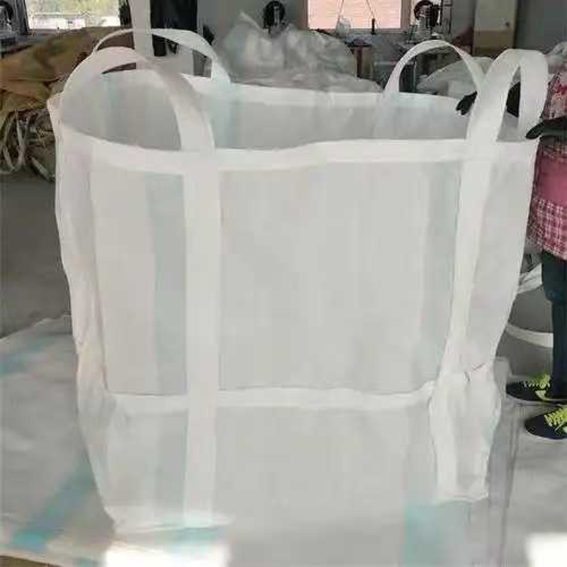 High quality white thickened ton bag with super strong thick material and double strength bottom