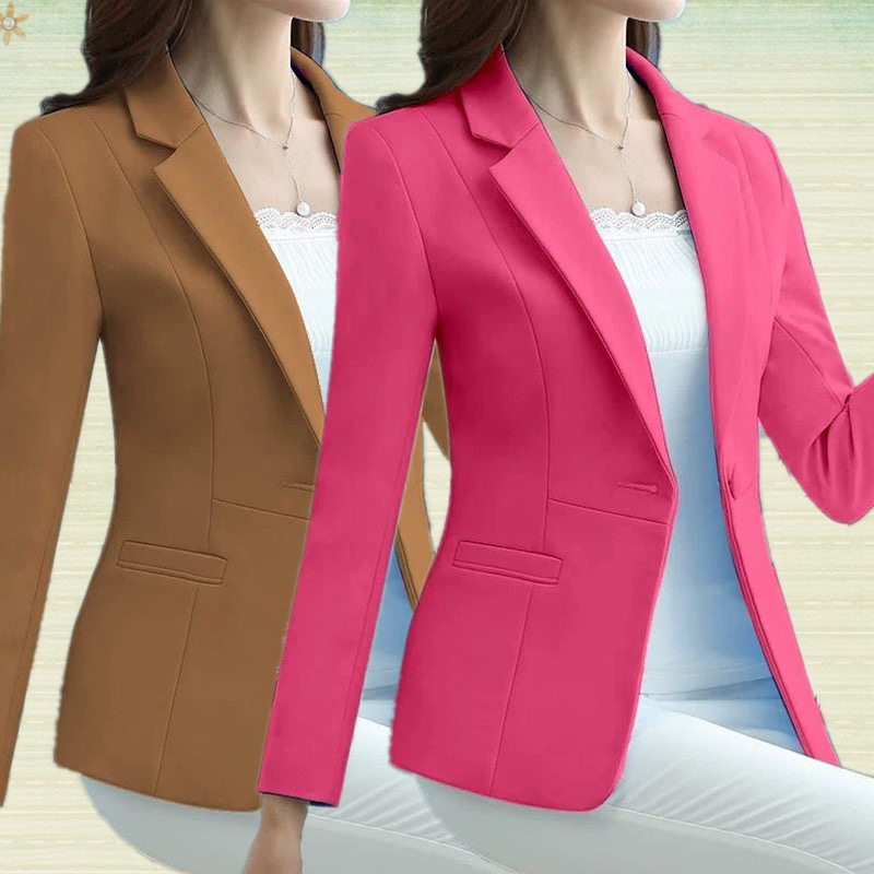 X325Trendy Ladies' Slim Fit Blazer | Classic One-Button Design Ideal for Modern Outfits