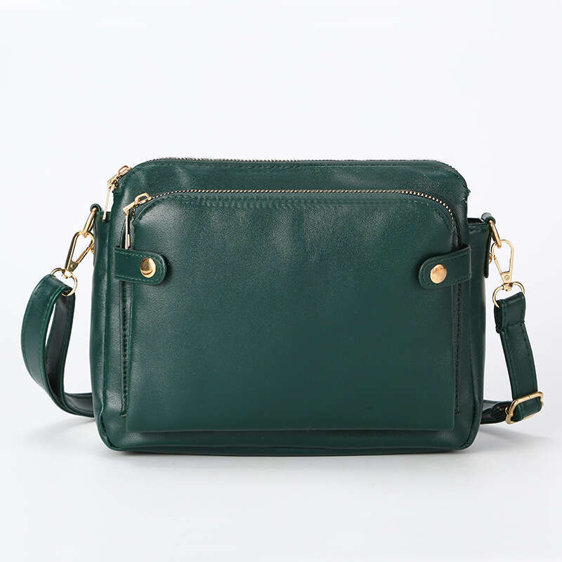 43 Three Layer Leather Crossbody Bag