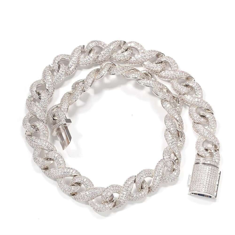 Iced Out Hip Hop Unlimited Necklace Cuban Chain Zircon Stone Hiphop Miami CZ Ice Out Necklace Chain