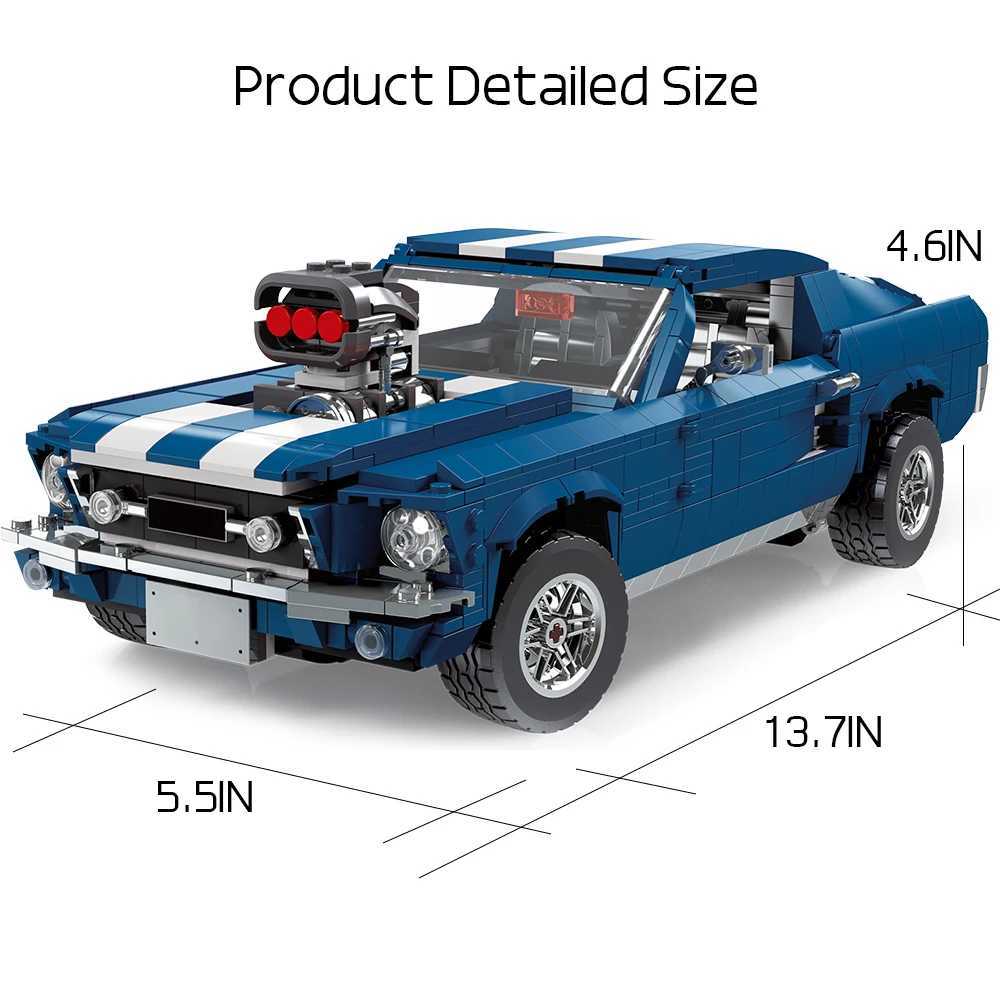 1680pcs Innovation Expert Ford Racing Model Building Blocks DIY Toys Children Adult Birthday GiftsXJ250326