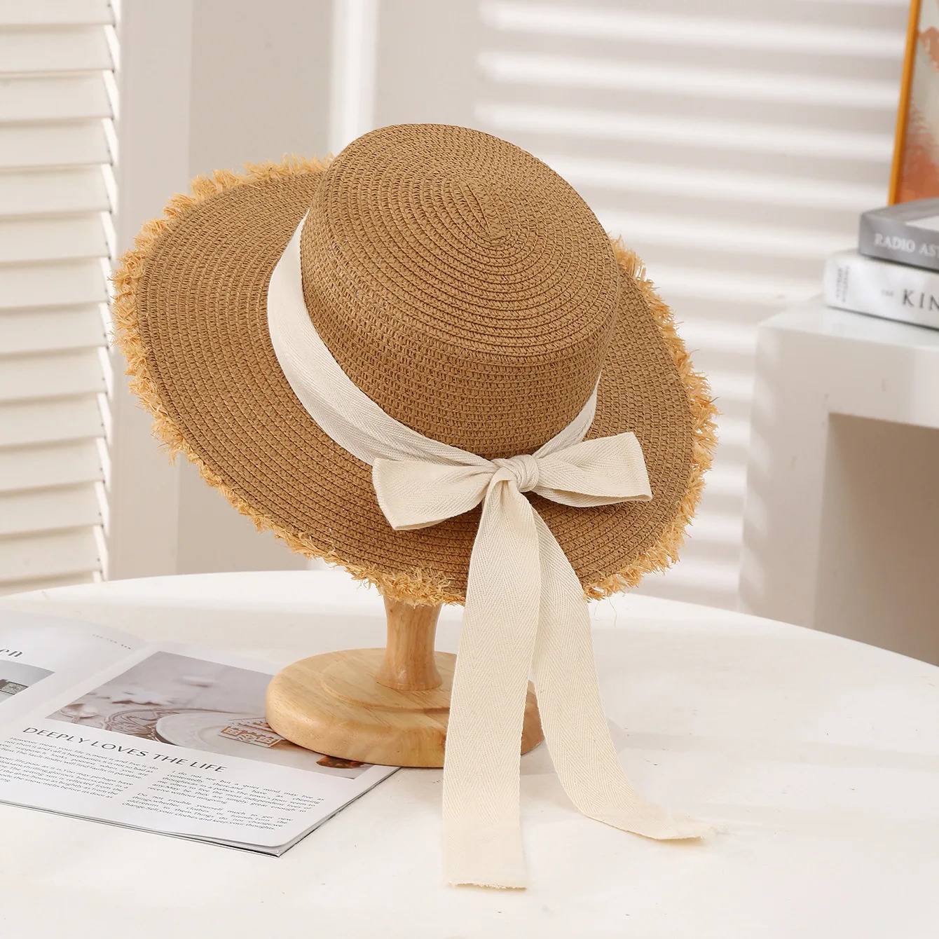 Summer Sun Protection Straw Hat Parent-Child Mother Daughter Outdoor Wide Brim Lace Woven Beach Sun Hat for Adult and Baby 250326