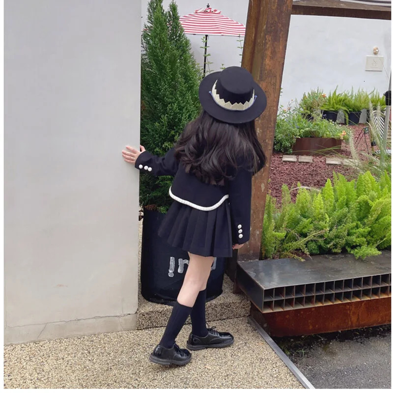 2pcs Girls Tweed Sets Kids Winter Autumn Long Sleeves Princess Top and Skirt Birthday ed Uniform Party Cloth 1-10Ys 250325
