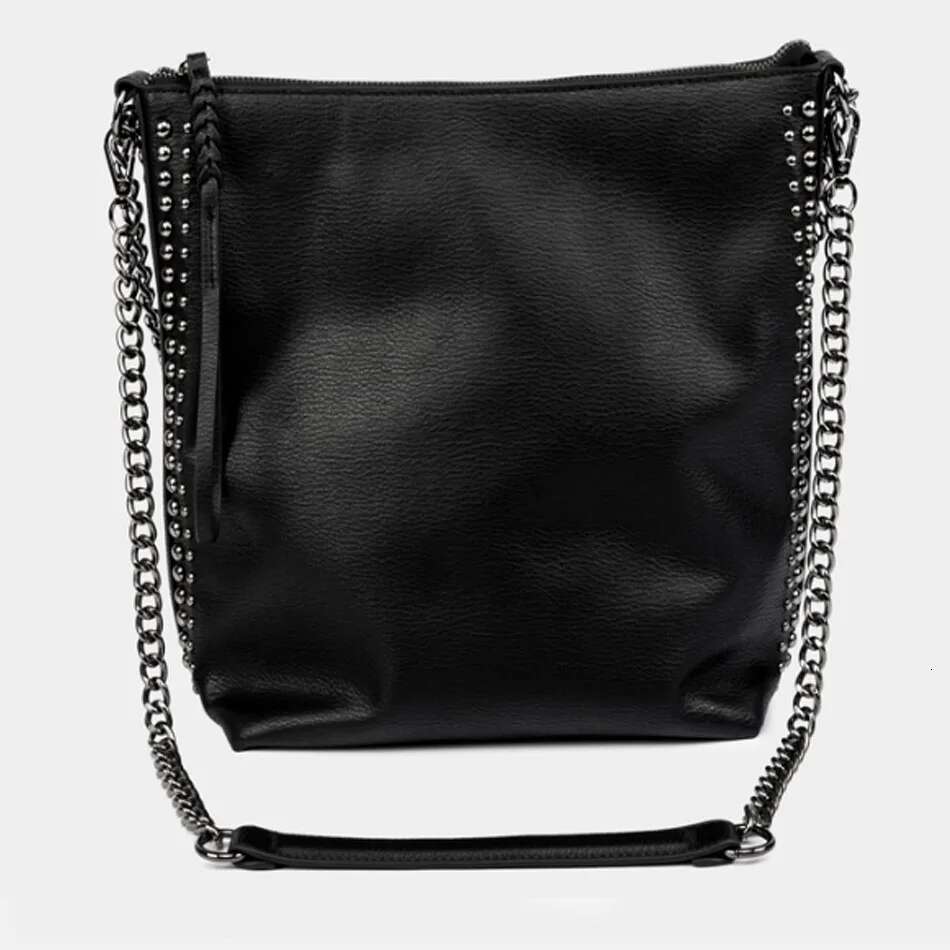 Fashion Women Shoulder Chain Rivet Casual Female Handbag Girl Bolsas Lady Pu Leather Bag