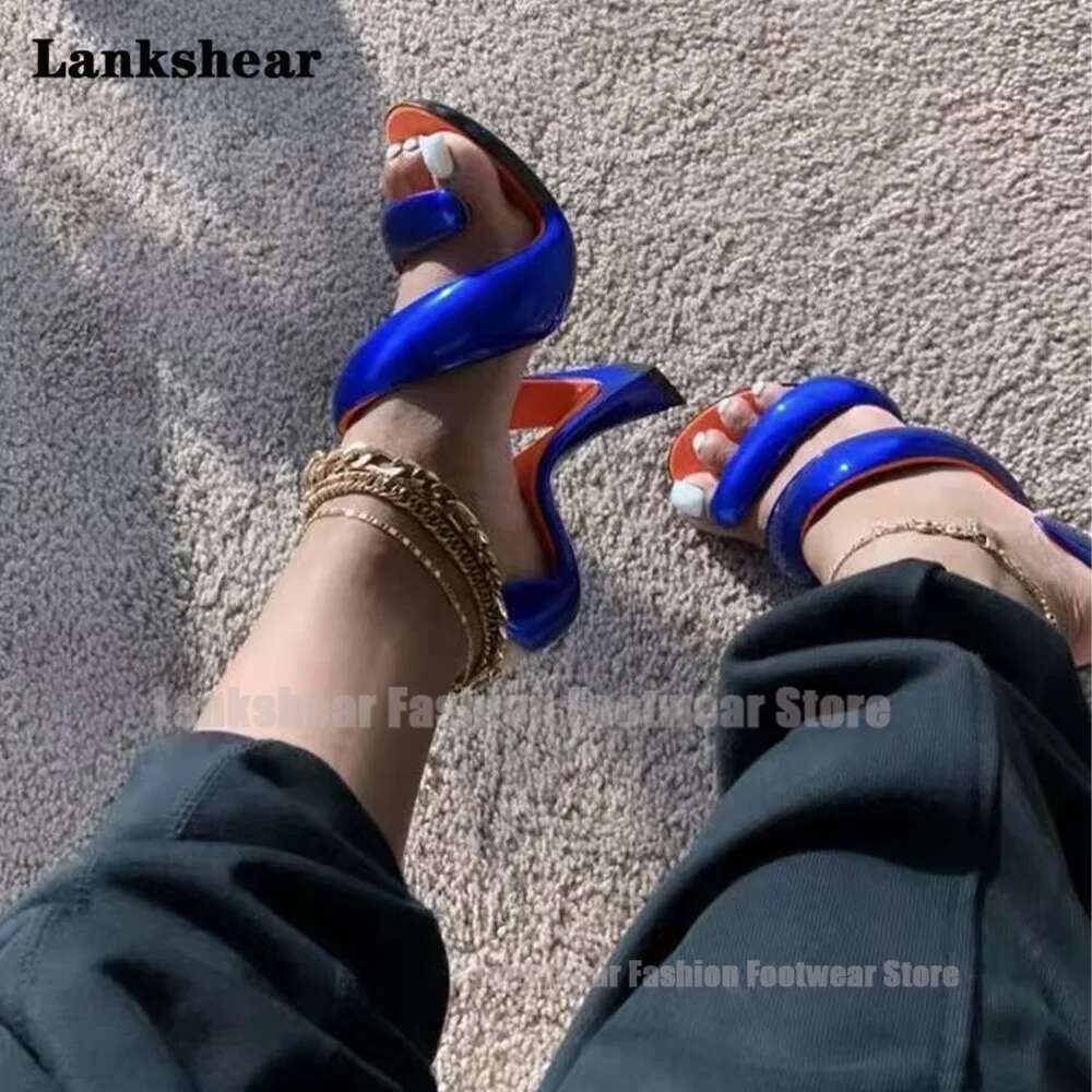 Strange Design Sandals Women Summer High Heel Party Gladiator Sandal Snake Shape Bottomless Shoes atos Mujer