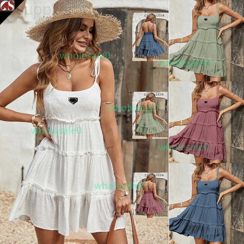 Basic & Casual Dresses designer Dress new sexy beach vacation dress jacquard polka dot suspender short skirt for women 6TDV A2U4