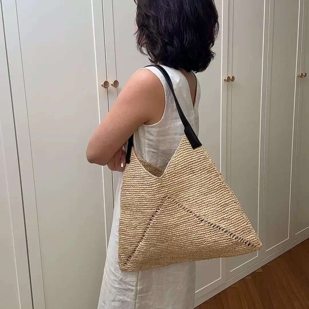 Lafite Straw Weave Hollow Out Bags Women Designer Handbags And Purses 2025 New In Casual Vacation Beach Underarm Shoulder