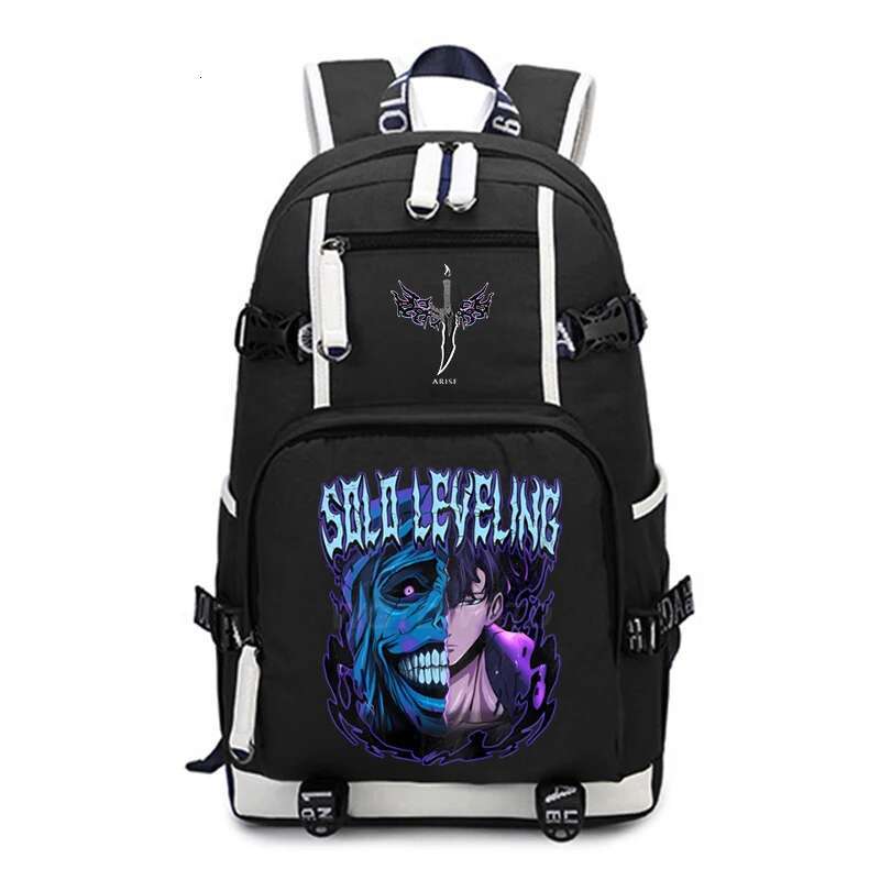 Manga Solo Leveg Design School For Teenager Sung Jin Woo Fashion Student Anime Laptop Backpack Large Bags Male