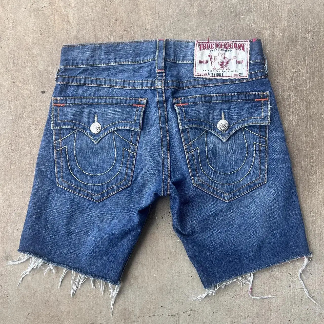 American Retro Trendy Buddha Statue Denim Shorts Y2K Baggy Pocket Embroidery Jeans Gym Short Men Women Hip Hop Blue Shorts 250325