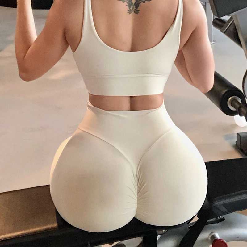 Womens Scrunch Butt Yoga Pants Nude Texture Fabric Sports Gym Legs Womens High Waist Fitness Pants Elastic Push Up Tights W250326