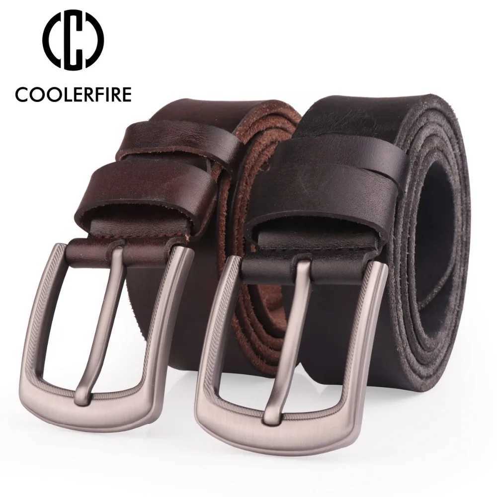Mens top grade full grain 100% cowhide genuine leather belt high-quality zinc alloy buckle suitable for mens TN001 W250326
