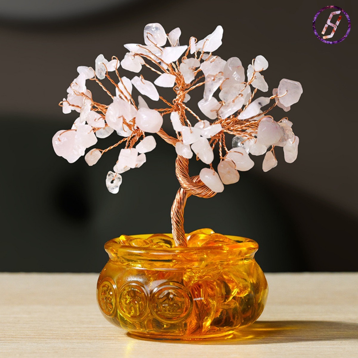 Natural Amethyst Citrine Geode Cluster A Basin for Gathering Wealth - Feng Shui Prosperity Tree for Bioenergetic Space Optimization Feng Shui Money Tr