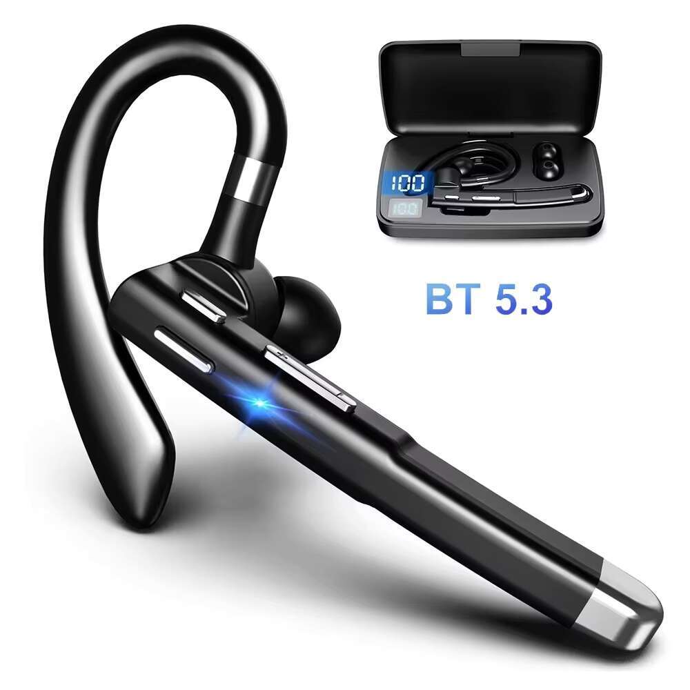 BT5.3 Single Business Ear Hanging Hands Free Call Noise Reduction Wireless Earphones Suitable for iPhone and Laptop