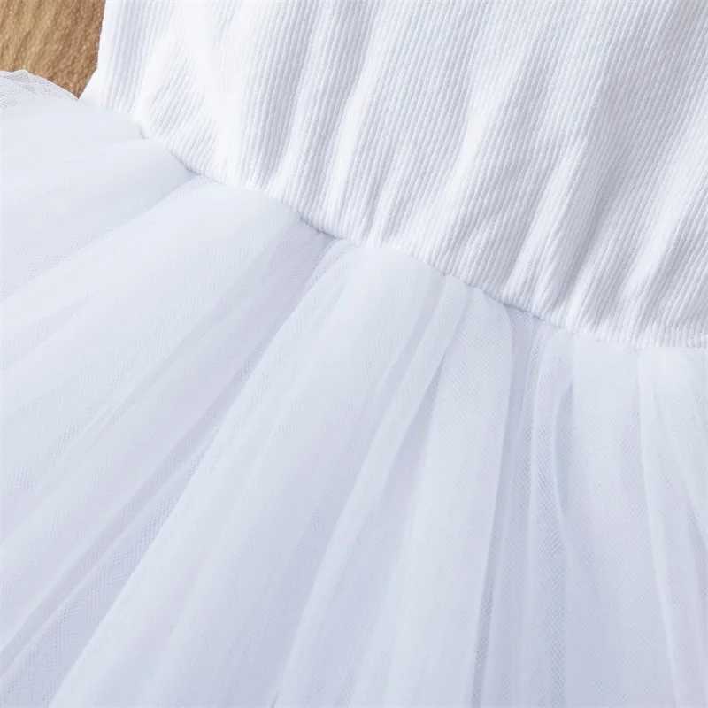White lace cute girl princess dress fluffy cake dress girl childrens wedding Par birthday Tutu dress summer sleeveless vest W250326