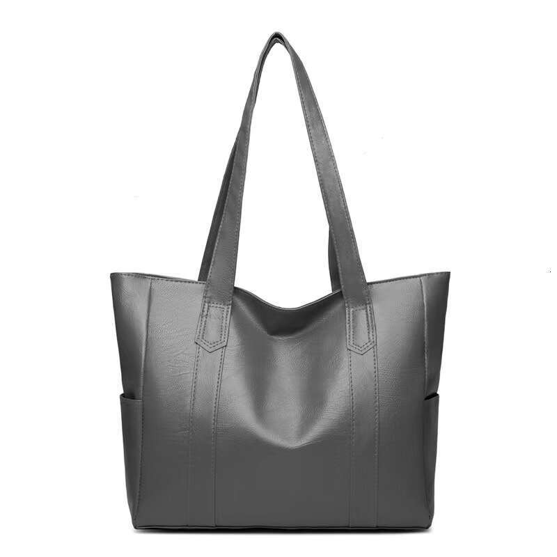 e7 Tote women's simple large capacity PU shoulder handbag fashionable mommy crossbody bag