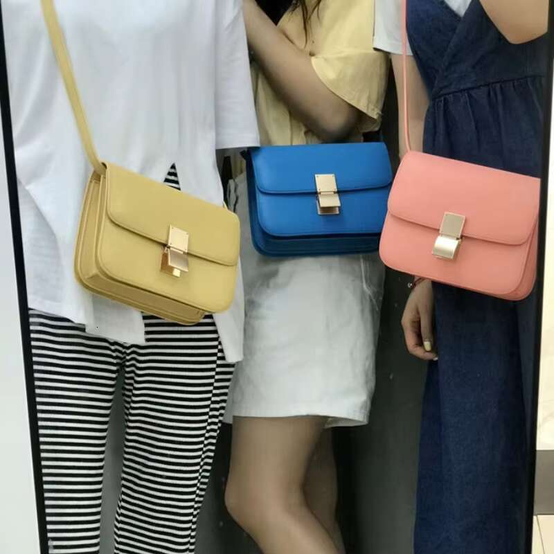 Women's Bags Designer Tofu Bags Square One Shoulder Crossbody Fashion Commuter Top Quality Genuine Leather Women's Bag