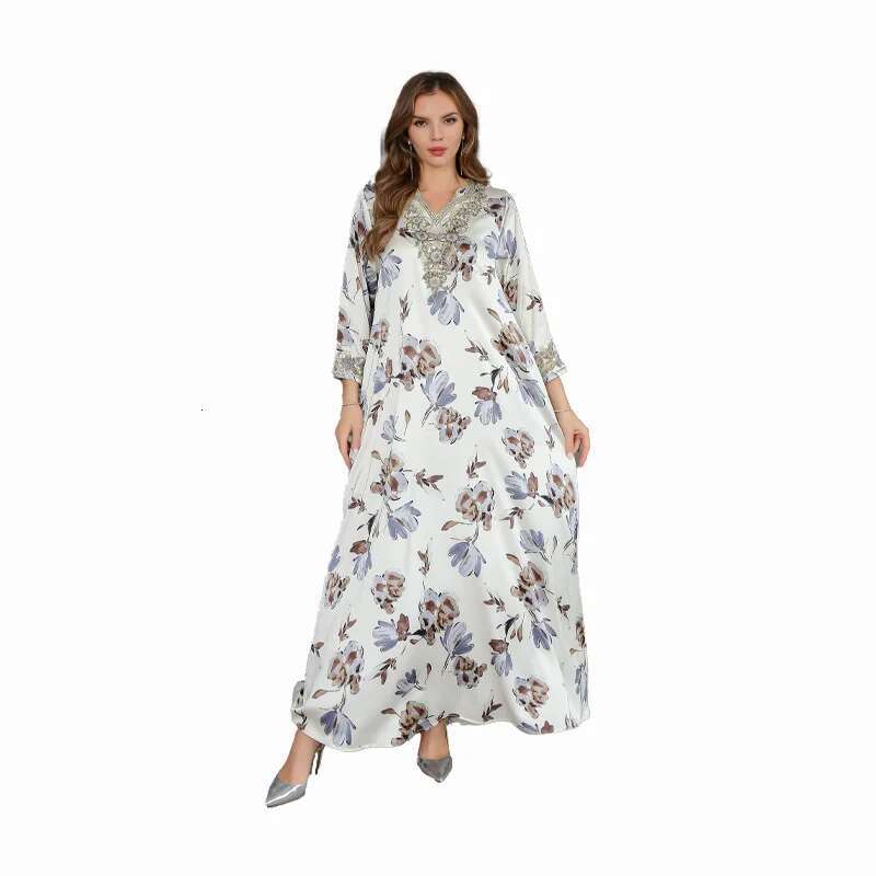 Dongdumaoyi Abaya Damesgewaad Dubai Midden Oosten Turkse Moslim Strass Dames Groot Gewaad W
