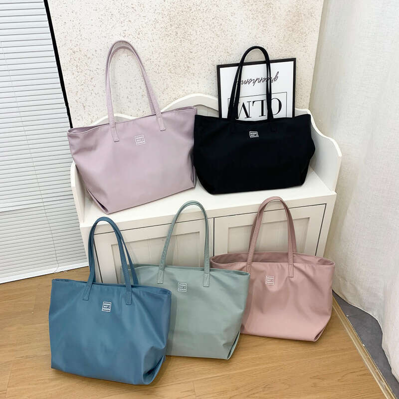 Classroom Commuter Tote Canvas Waterproof Nylon Big Leisure Women's Large Capacity Shoulder Bag