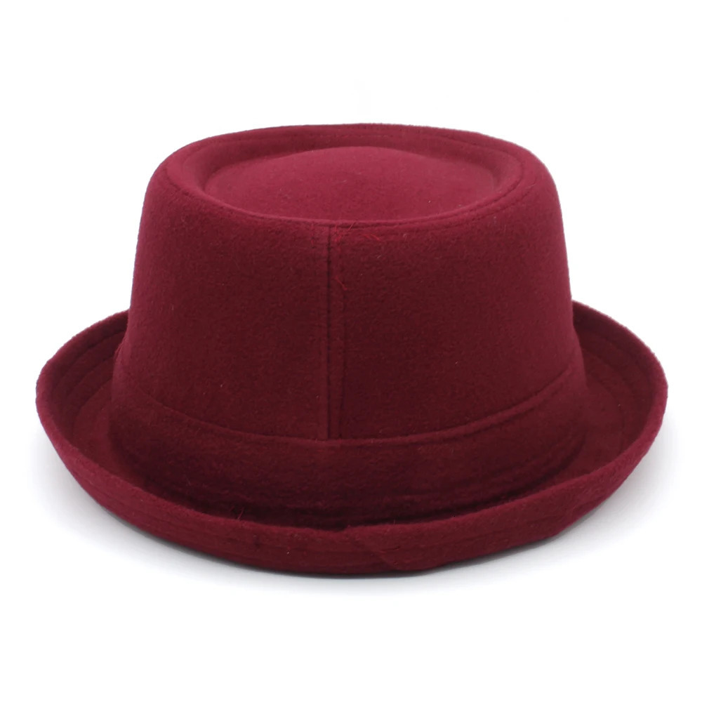 Size 3 Mens Wool Pig Pie Hat Retro Fedora Hat Trilby Sunhat Classic Jazz Party Outdoor Travel Street Style 250325