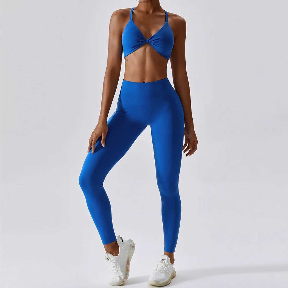 Yoga set womens track and field suit fitness exercise set womens gym exercise suit womens sportswear womens sportswear W250326