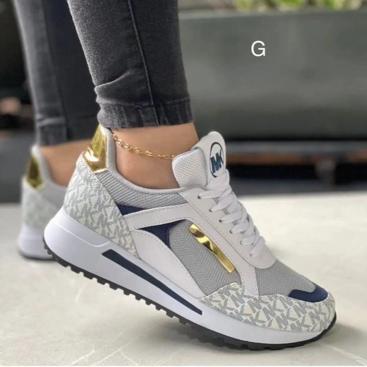 Designer Shoes Women's Casual Wedge Sports Shoes Women's 2025 New Lace Up Mid Heel Large Mesh Breathable Women's Single Shoe Sports Sho