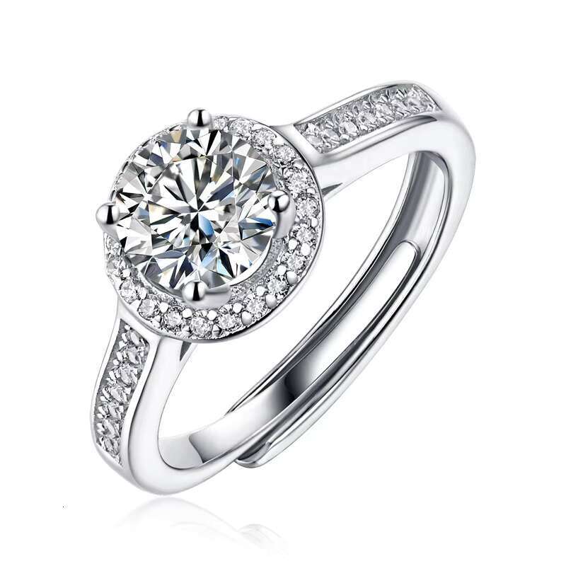 Fashion Custom Moissanite Rings Wedding Jewelry 925 Sterling Silver Women Engagement Ring