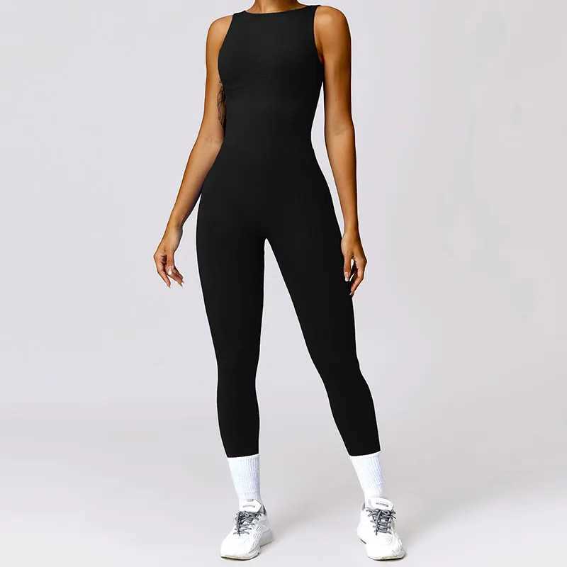 New womens seamless one-piece yoga suit dance abdominal tightening fitness exercise set elastic fitness suit push up fitness suit W250326