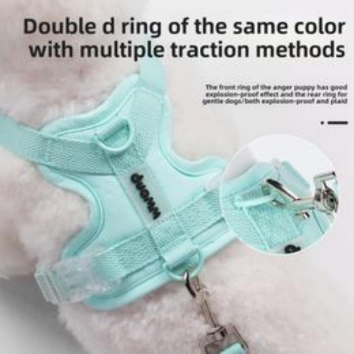Comfortable Teddy Bear-Inspired Puppy Harness with Secure Clip for Walking