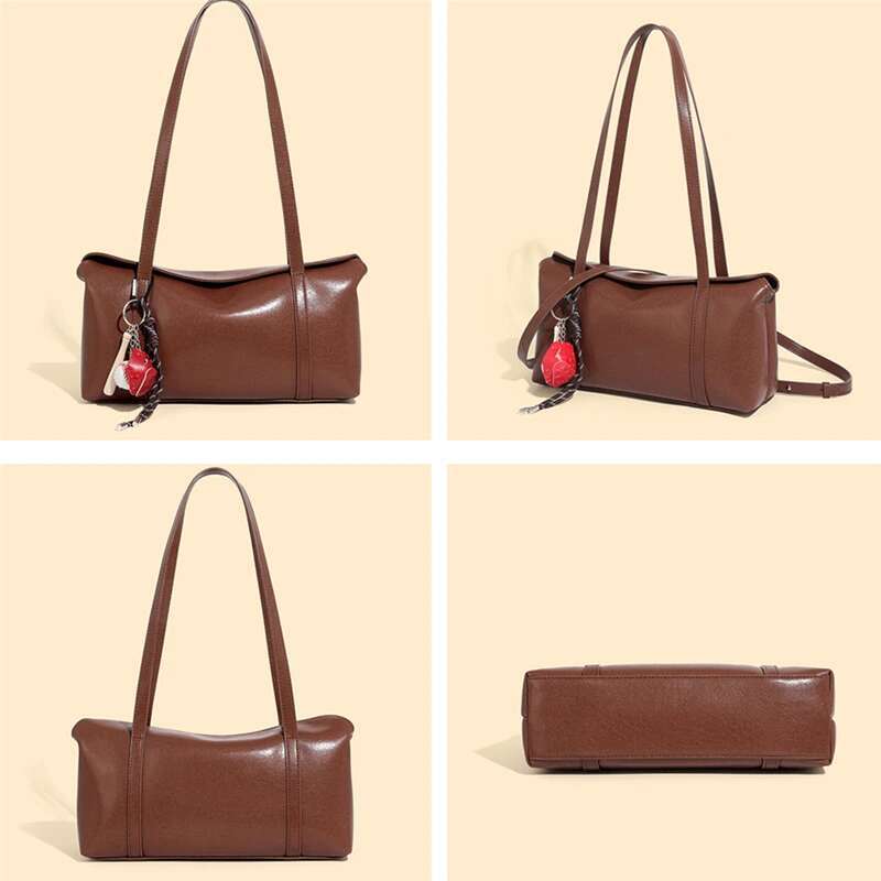Hifashion Cowhide Genuine Leather Underarm Shoulder Bags For Women New 2025 Trend Designer Crossbody Purses Tote Ladies Handbags