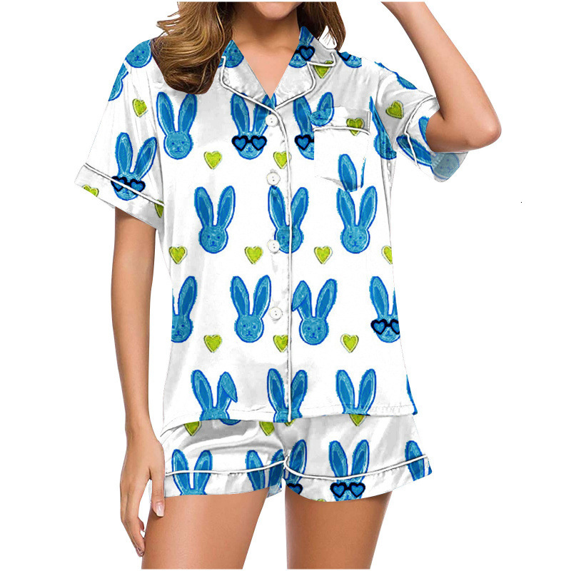 2025 Summer New Women's Casual Fashion Home Clothing Set 3D Digital Printed Pajama Batch
