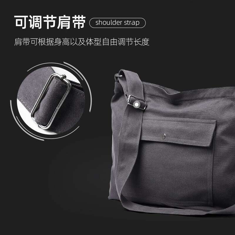 Canvas Men's Crossbody Vintage Messenger 11L Large Capacity Outdoor Fashion 13 Inch Laptop Shoulder Bag For Teen