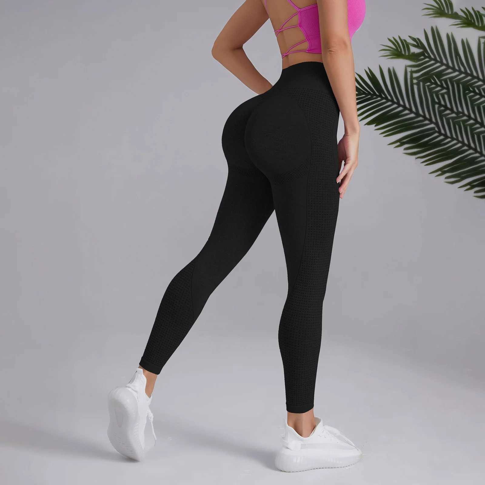 Yoga Legs Female Hip Lifting Fitness Pants Seamless Stretching at the Waist Breathable Running Tight Fitness Clothing W250326